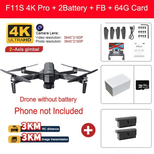 Sjrc F11 4k Pro Vs Sjrc F11s 4k Pro Drone With Camera 3km Wifi Gps Eis