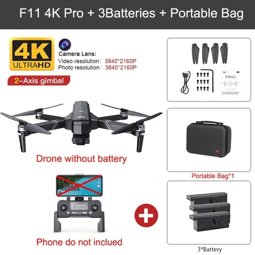 Sjrc F11 4k Pro Vs Sjrc F11s 4k Pro Drone With Camera 3km Wifi Gps Eis