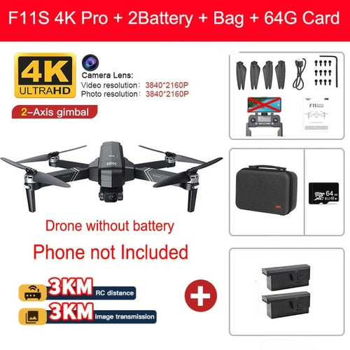 Sjrc F11 4k Pro Vs Sjrc F11s 4k Pro Drone With Camera 3km Wifi Gps Eis