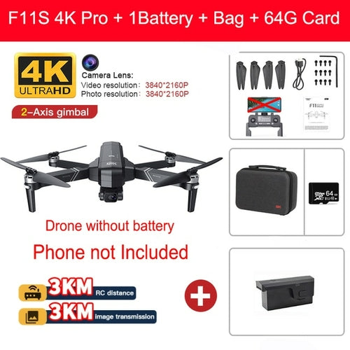 Sjrc F11 4k Pro Vs Sjrc F11s 4k Pro Drone With Camera 3km Wifi Gps Eis