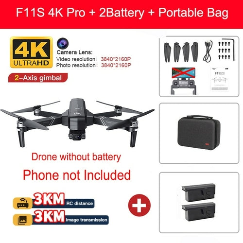 Sjrc F11 4k Pro Vs Sjrc F11s 4k Pro Drone With Camera 3km Wifi Gps Eis