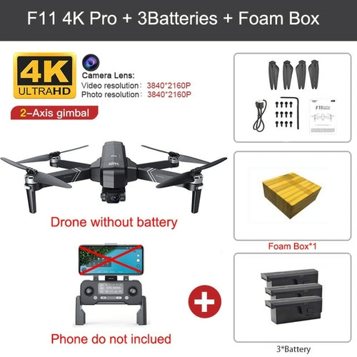 Sjrc F11 4k Pro Vs Sjrc F11s 4k Pro Drone With Camera 3km Wifi Gps Eis