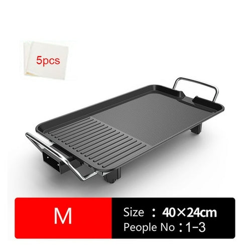 Smokeless Barbecue Kebab Machine Electric Grill Multifunctional Household Hot Plate Non Stick Adjustable Temperature BBQ Pan