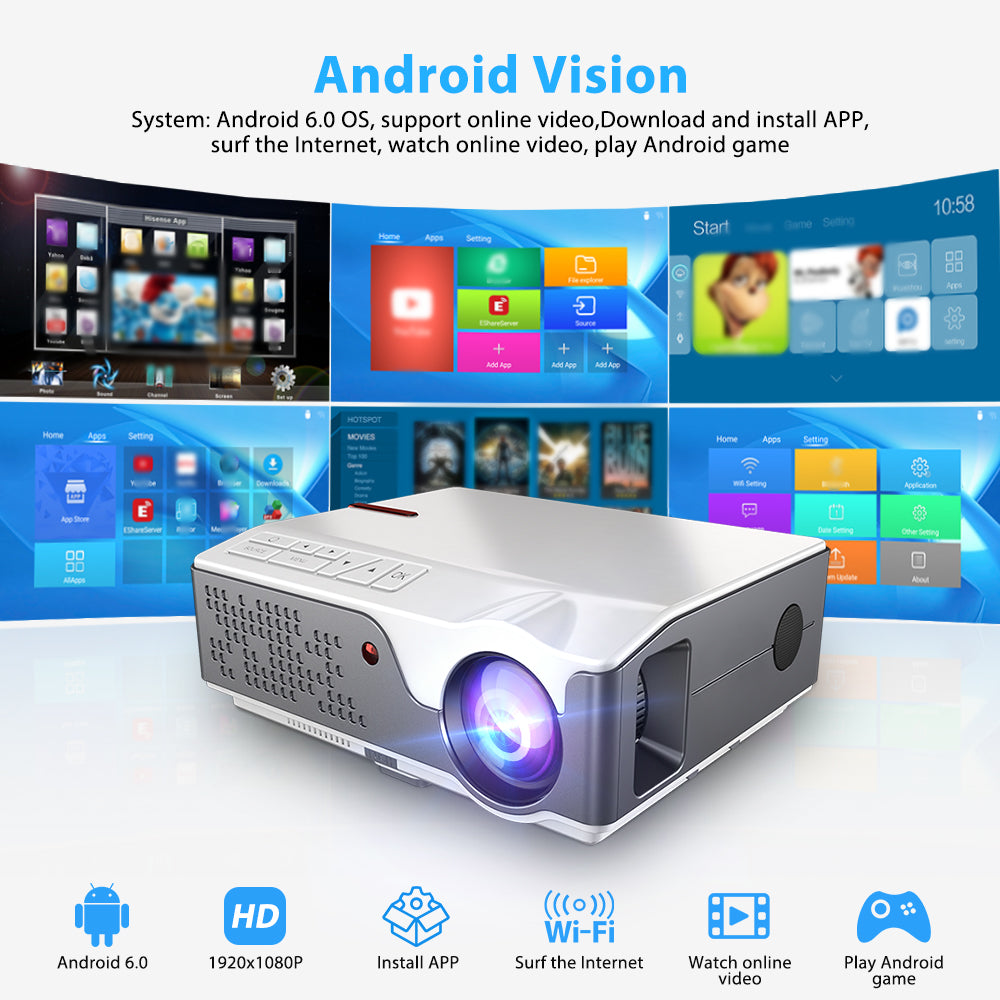 ThundeaL Full HD 1080P Projector TD96 TD96W Android WiFi LED Proyector