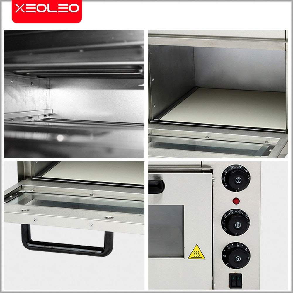 Xeoleo 2500w 13 inch Electric Pizza Oven Single Layer Stainless Steel