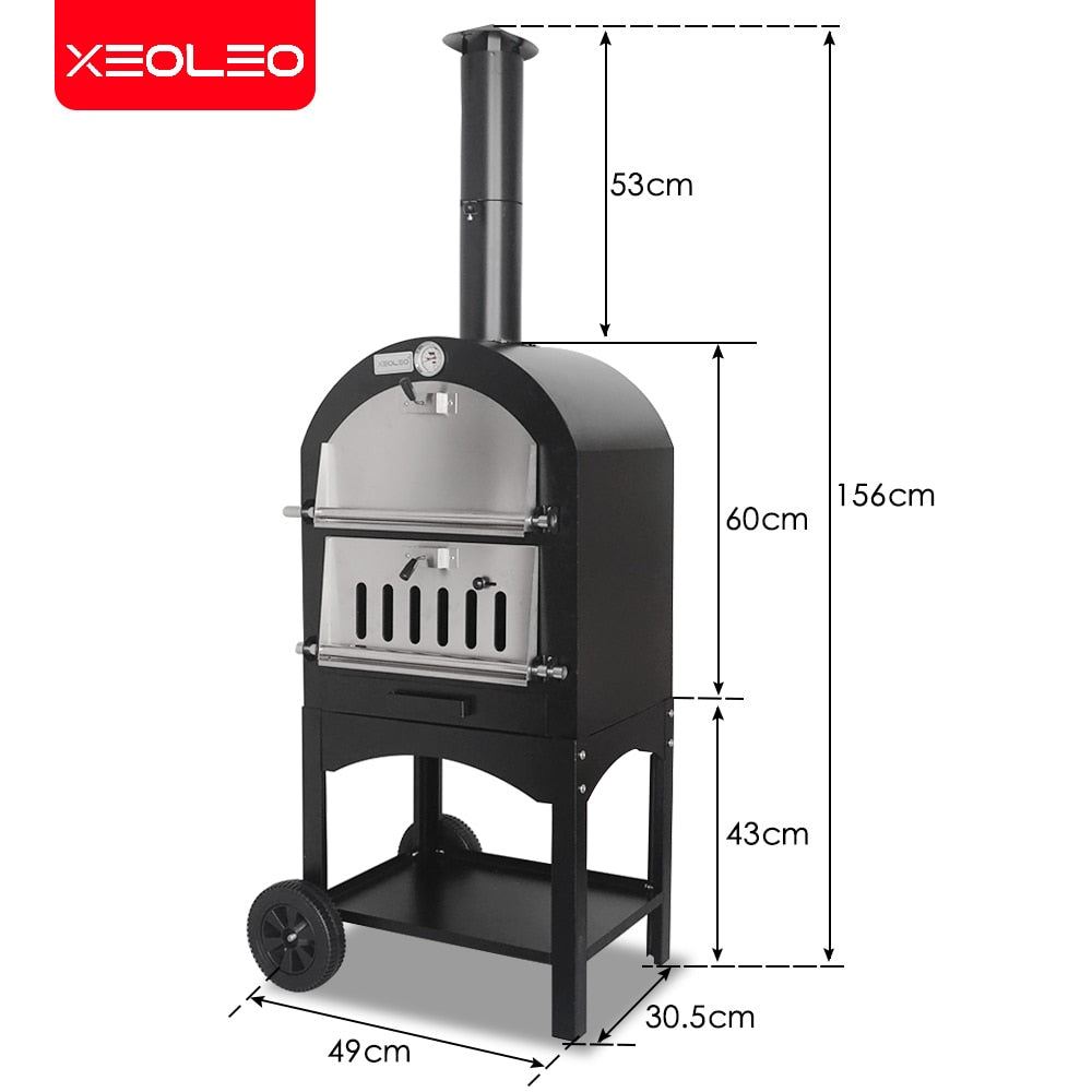 Xeoleo Outdoor Pizza Oven 13 Inch Portable Pizza Oven Wood-fired Pizza
